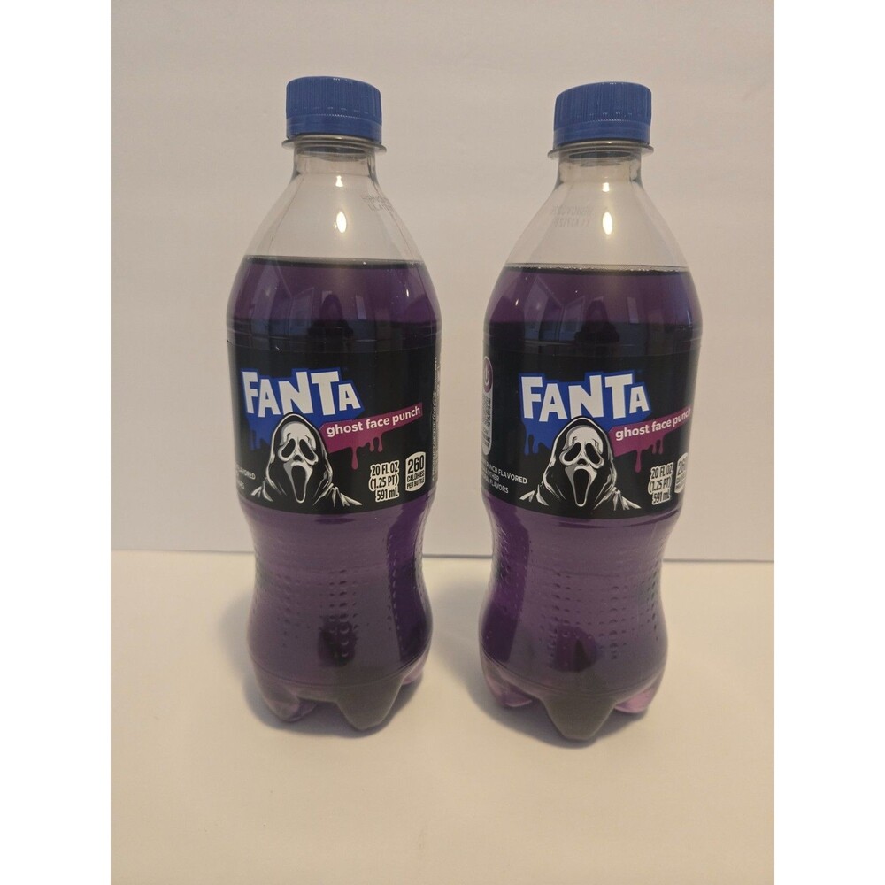 NEW! Fanta Ghost Face Punch Soda, 20 oz Bottles, Pack of 2